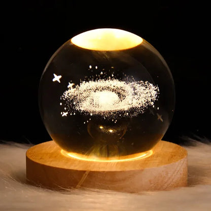 3d Galaxy Space Crystal Ball